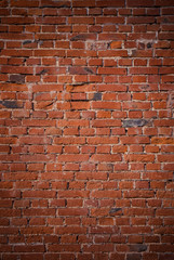 Old Dirty Red Brick Wall Background