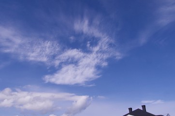 Fototapeta na wymiar cloudy sky on a summer day