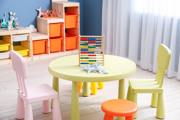 Interior of modern children's room