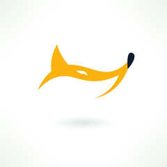 fox circle icon symbol vector logo design illustration
