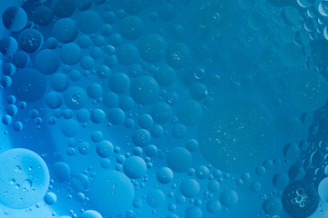 Abstract Blue water bubbles background