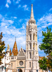 Matthias Church on the Castle hill in Budapest, Hungary