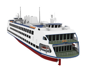 Passenger Ferry Boat Isolated