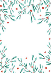 Fototapeta na wymiar background for postcard Christmas leaves