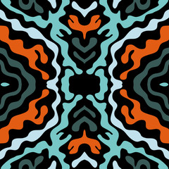 Graffiti bright psychedelic seamless pattern illustration