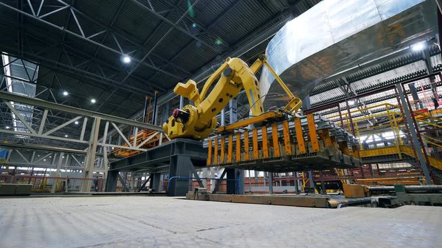 Robotic Arm production line at a modern plant.
