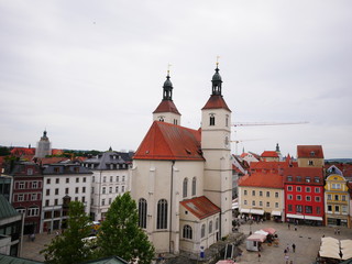 Fototapeta na wymiar Regensburg, Deutschland: Kirche auf dem Neupfarrplatz