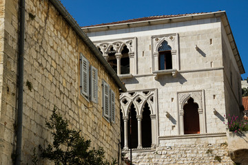 Hvar architecture and narow streets