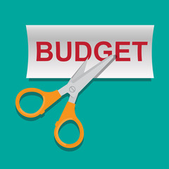 Budget cut concept vector illustration.
