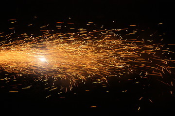 fireworks in the night sky