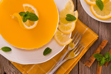 Lemon and mascarpone cheesecake.