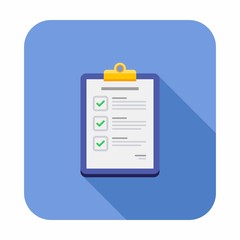 Check list, Clipboard, Document, Finance, Business, Isolated, illustration, Vector, Flat icon