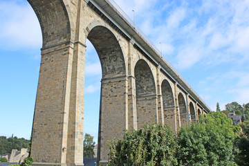 Fototapeta na wymiar Road Bridge Viaduct in Dinan, France