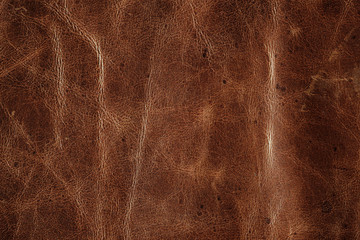 Brown leather texture background, genuine leather