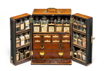 antique apothecary box set