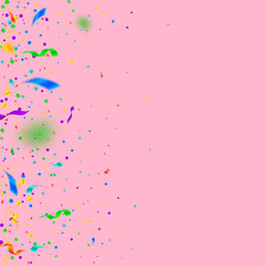 Streamers and confetti. Colorful tinsel and foil r