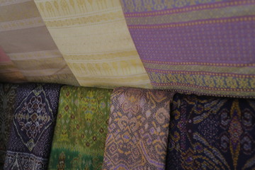 ancient thalland old Thai cloth silk