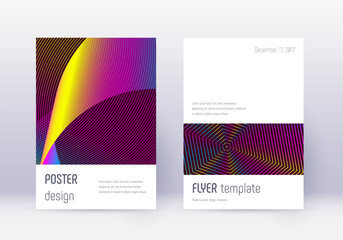 Fototapeta premium Minimalistic cover design template set. Rainbow ab