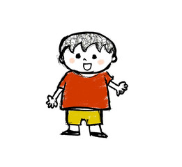 人物　子供　こども　子ども　少年　少女　男の子　女の子　男女　デフォルメ　可愛い　かわいい　POP