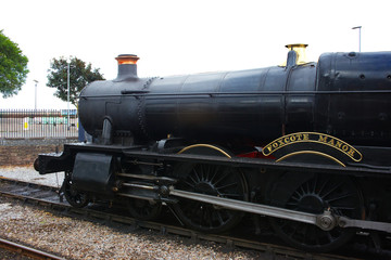 Naklejka premium steam train black