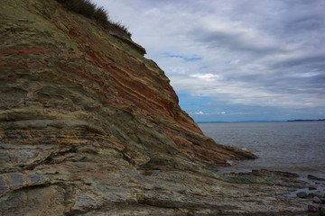 jurassic coast headland looking out to sea