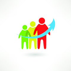 Team icon vector flat