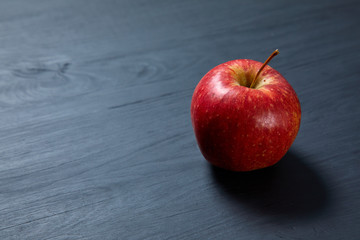 fresh apple on the black background