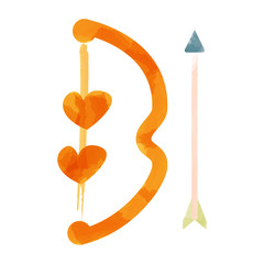 retro cartoon bow and arrows