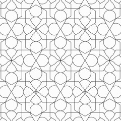 Naklejka premium Seamless linear geometric pattern. Geometric simple print. Vector repeating texture. Modern hipster swatch. Minimal styles repeating background. pattern is on swatches panel