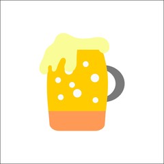 vector glass of beer on a white background