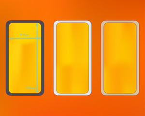 Mesh, orange red colored phone backgrounds kit.
