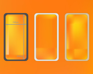 Mesh, yellow colored phone backgrounds kit.