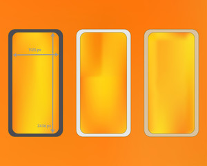 Mesh, yellow colored phone backgrounds kit.