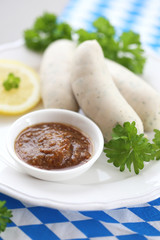 Traditional munich white sausages