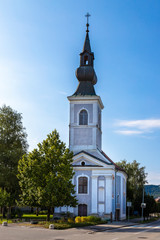 Fototapeta na wymiar Brezice, Slovenia, 02/08/2019, Brezice church