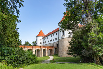 Fototapeta na wymiar Mokrice Castle, medieval castle southeast of Brezice, Slovenia