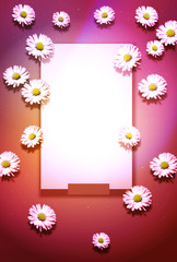 Colorful background with daisy