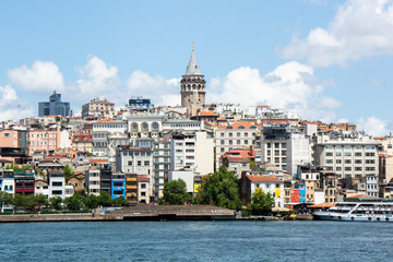 Galata Tower View From Eminonu istanbul turkey