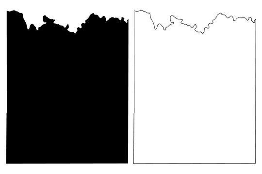 McCulloch County, Texas (Counties in Texas, United States of America,USA, U.S., US) map vector illustration, scribble sketch McCulloch map