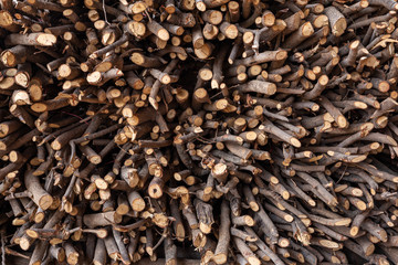 Small firewood stacks