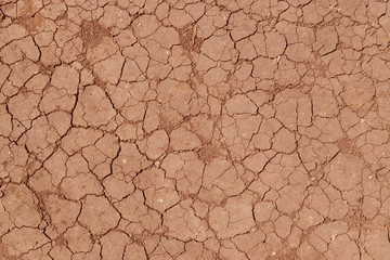 Cracked Dry Earth Top View as Global Warming Concept