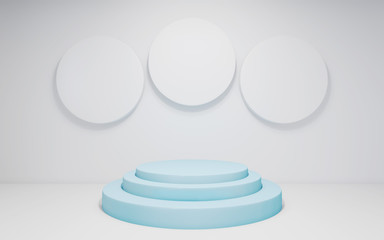 モックアップなどをディスプレイするショーケースをイメージしたシンプルな台座