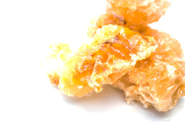Honey comb over white background