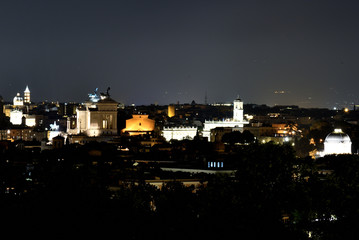 city at night in rome italy