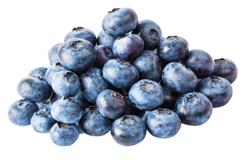 Blueberries isolated on white background with clipping path