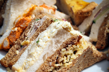 Egg, Cheese and Ham Sandwiches