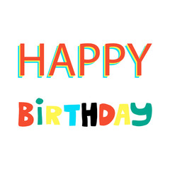 Happy birthday to you lettering banner. Vector illustration