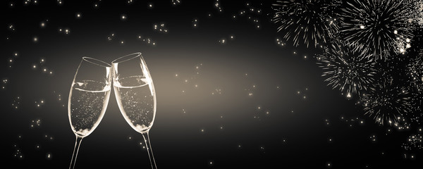 champagner feuerwerk abstrakt