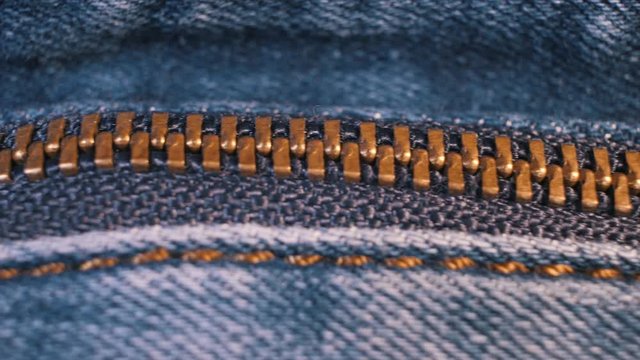 Jeans zipper shot in macro