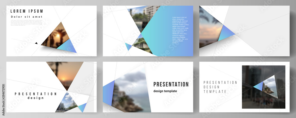 Poster the minimalistic abstract vector layout of the presentation slides design business templates. creati